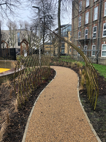 George Row Playground willow tunnel